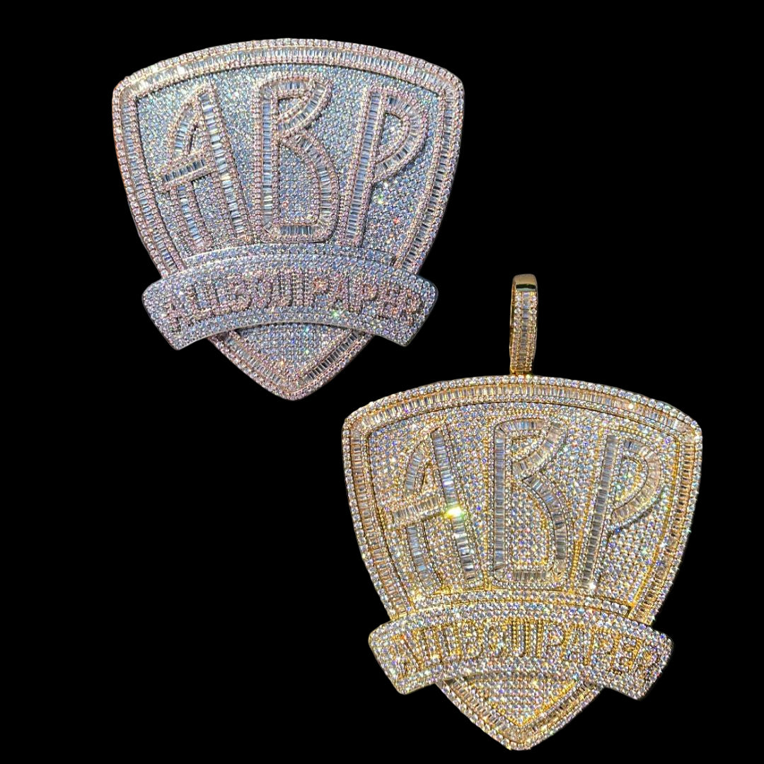 All About Paper Iced Out Pendant