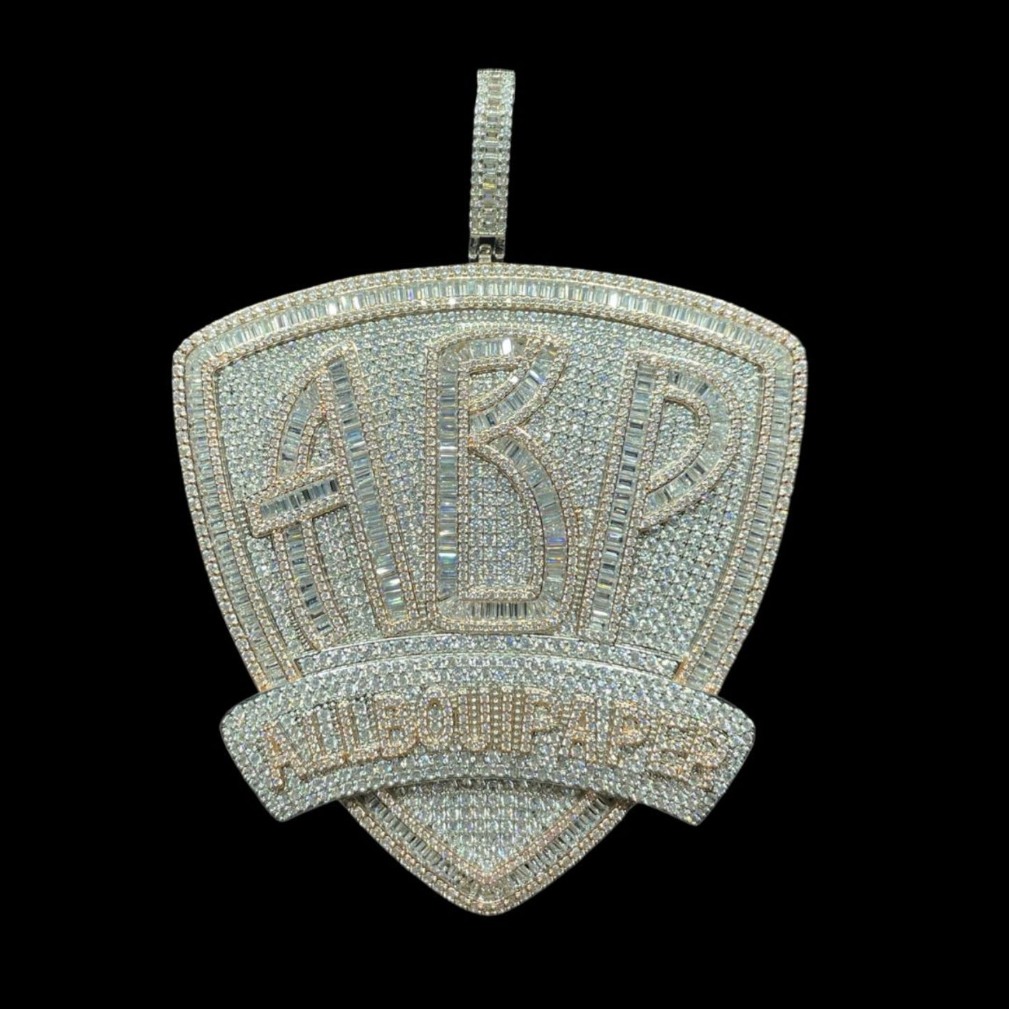 All About Paper Iced Out Pendant