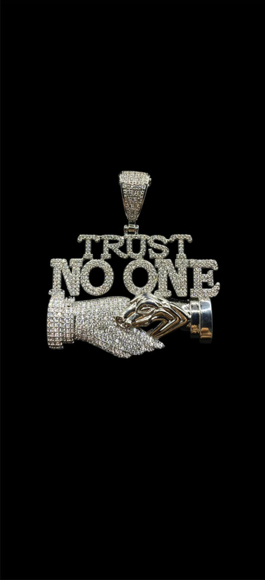 Trust No One Iced Out Pendant